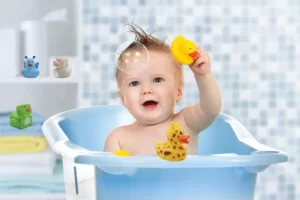Babies bath toy rubber duckies